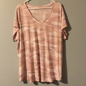 Lucky Brand Pink Relaxed Boxy Short Sleeve Tee